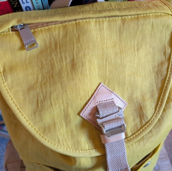 Doughnut Montana Water Repellent Backpack in Mustard Yellow - Picture 7 of 15
